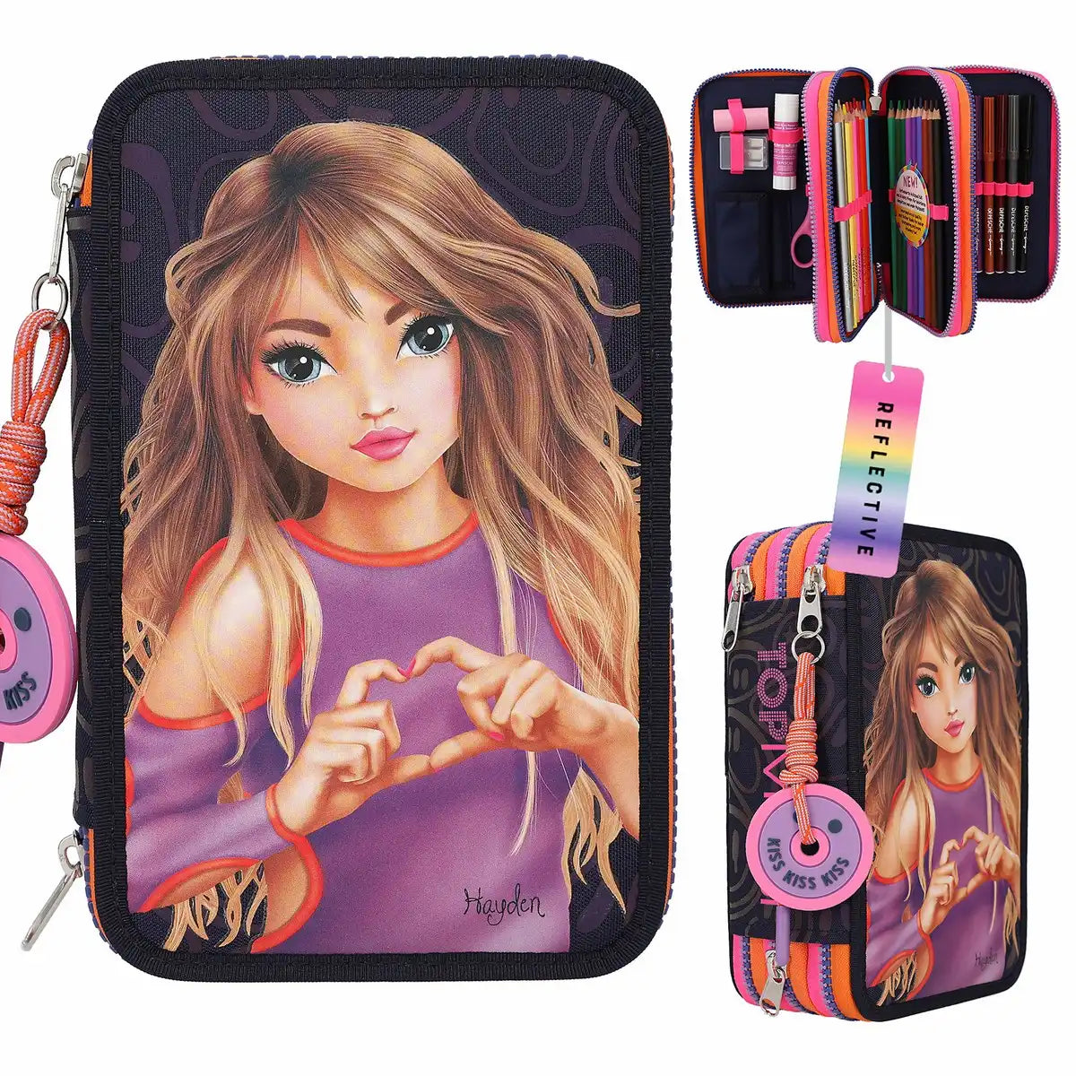 DEPESCHE TOPModel Federtasche NIGHT LIGHT 3-Fach gefüllt