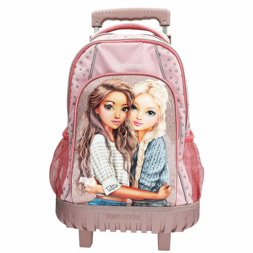 DEPESCHE TOPModel Schulrucksack Trolley Dots rosa – Schulranzen mit Rollen
