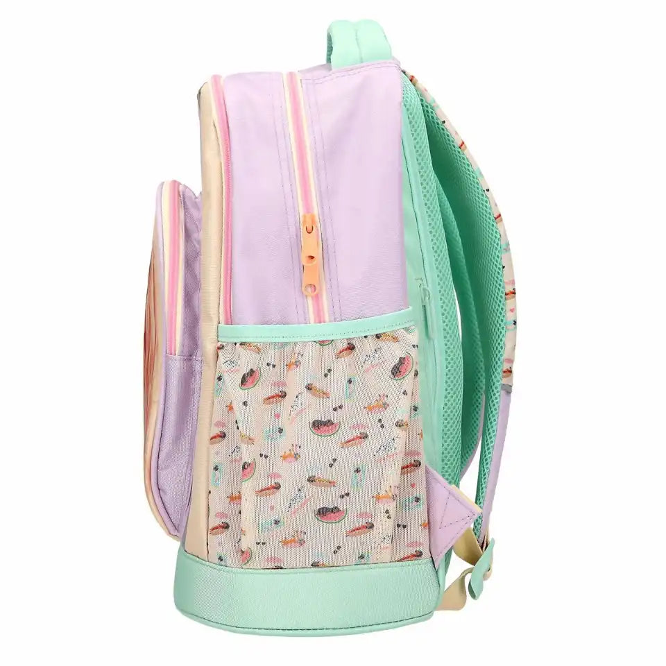 DEPESCHE TOPModel Schulrucksack Sunny Dog – Pinker Rucksack mit süßem Hundemotiv
