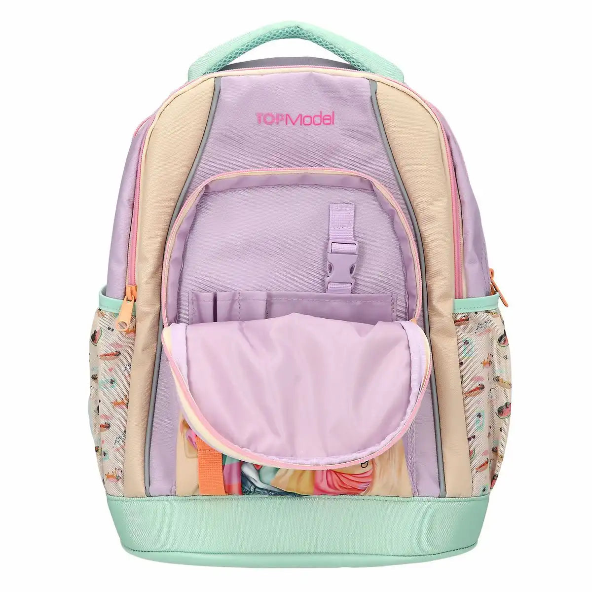 DEPESCHE TOPModel Schulrucksack Sunny Dog – Pinker Rucksack mit süßem Hundemotiv