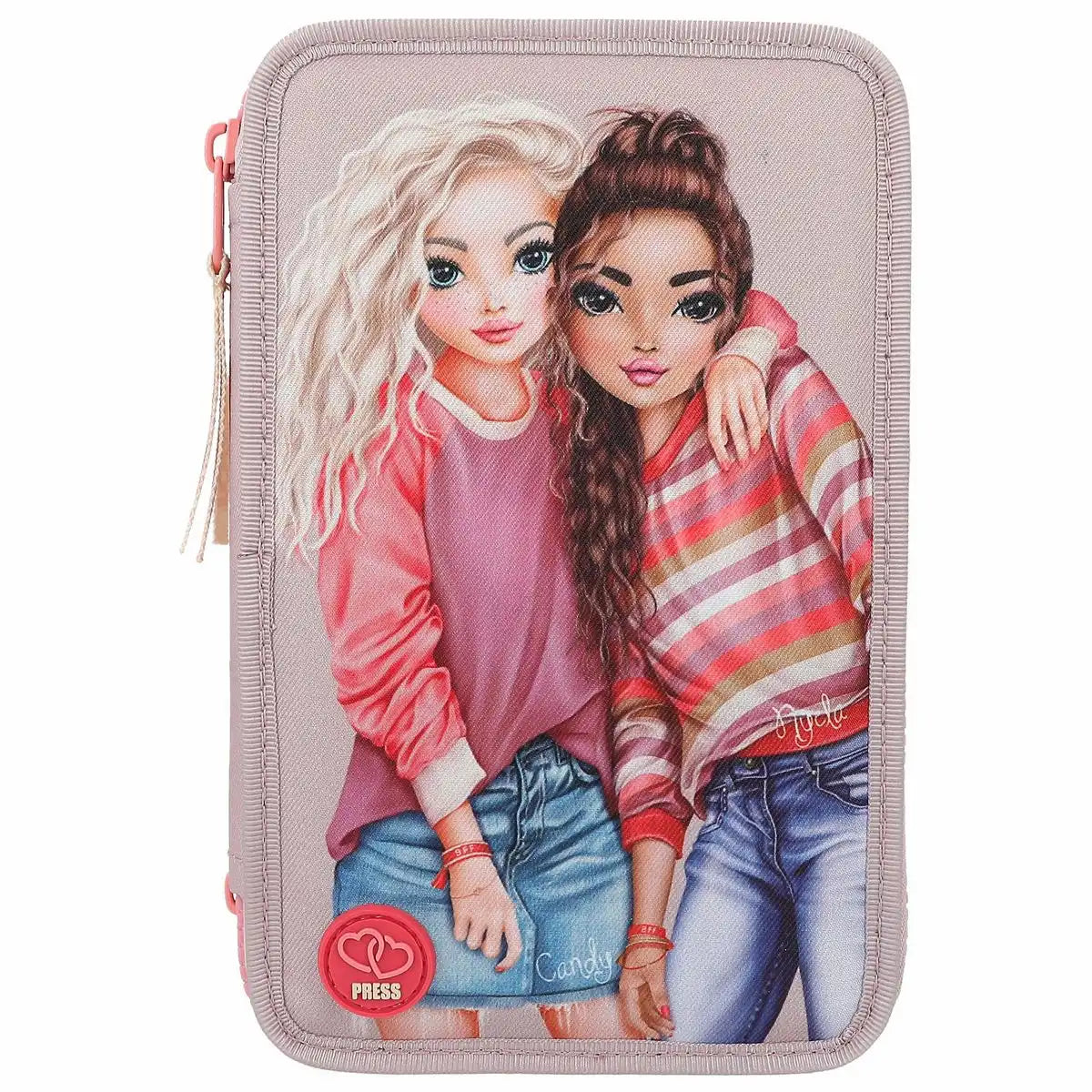 DEPESCHE TOPModel Federtasche Best Friends LED 3-Fach gefüllt