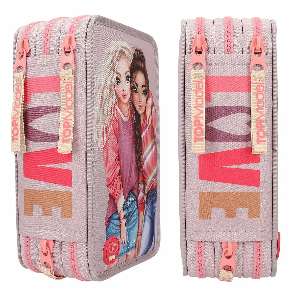 DEPESCHE TOPModel Federtasche Best Friends LED 3-Fach gefüllt