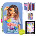 DEPESCHE 33 Teilig TOPModel Federtasche FLASH 3-Fach gefüllt – Reflektierendes Etui mit Stiften & Zubehör