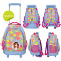 DEPESCHE TOPModel Schulrucksack Trolley FLASH lila – Reflektierender Schulranzen mit Rollen