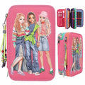 DEPESCHE TOPModel Federtasche JOY 3-Fach gefüllt – Pinkes Etui mit Perlen-Anhänger