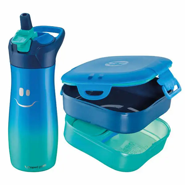 Maped Pausenset Kids Concept Lunchbox und Trinkflasche blau 2-teilig