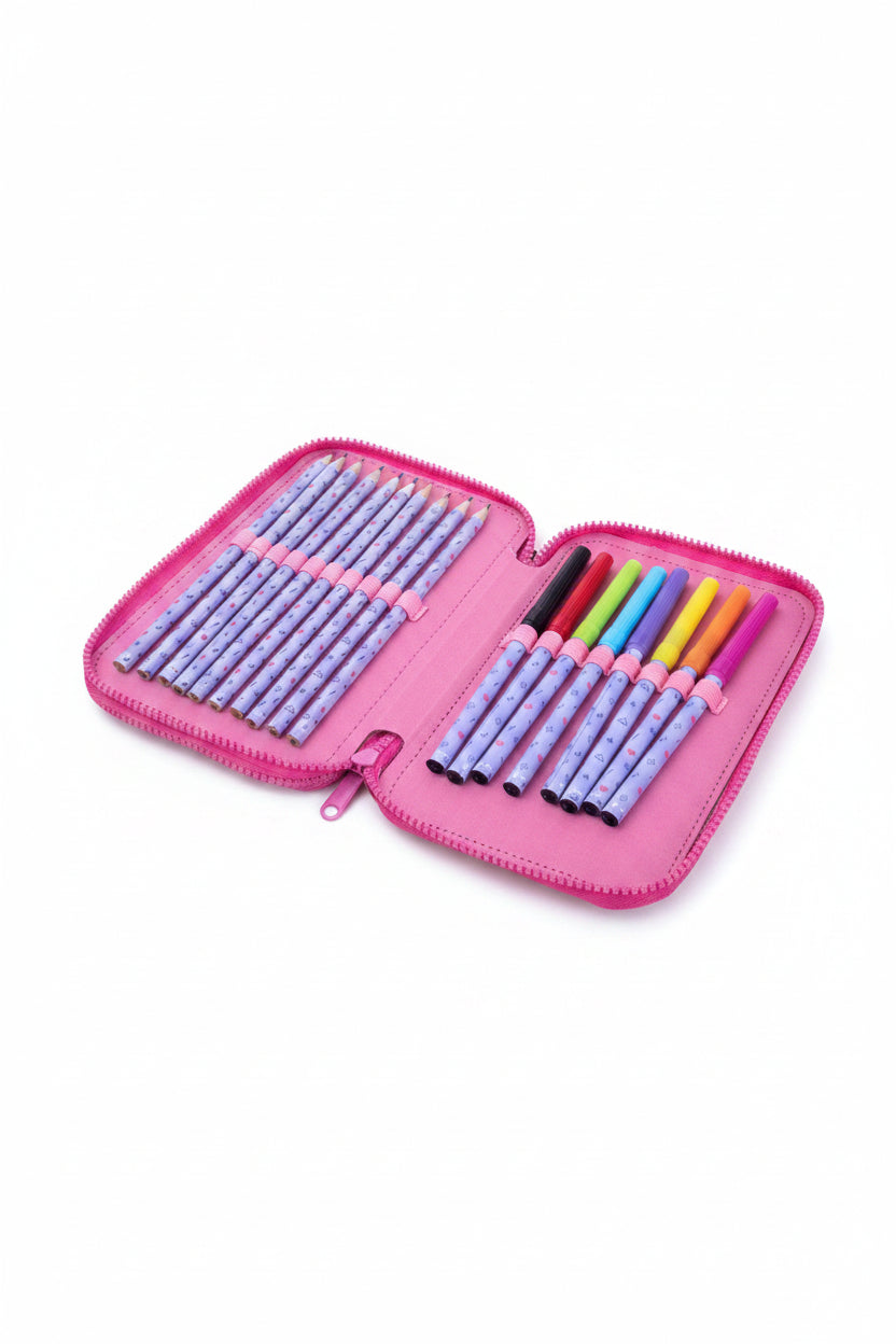 Sanrio Kuromi Gefülltes Federmappen-Set Etui (23-teilig)