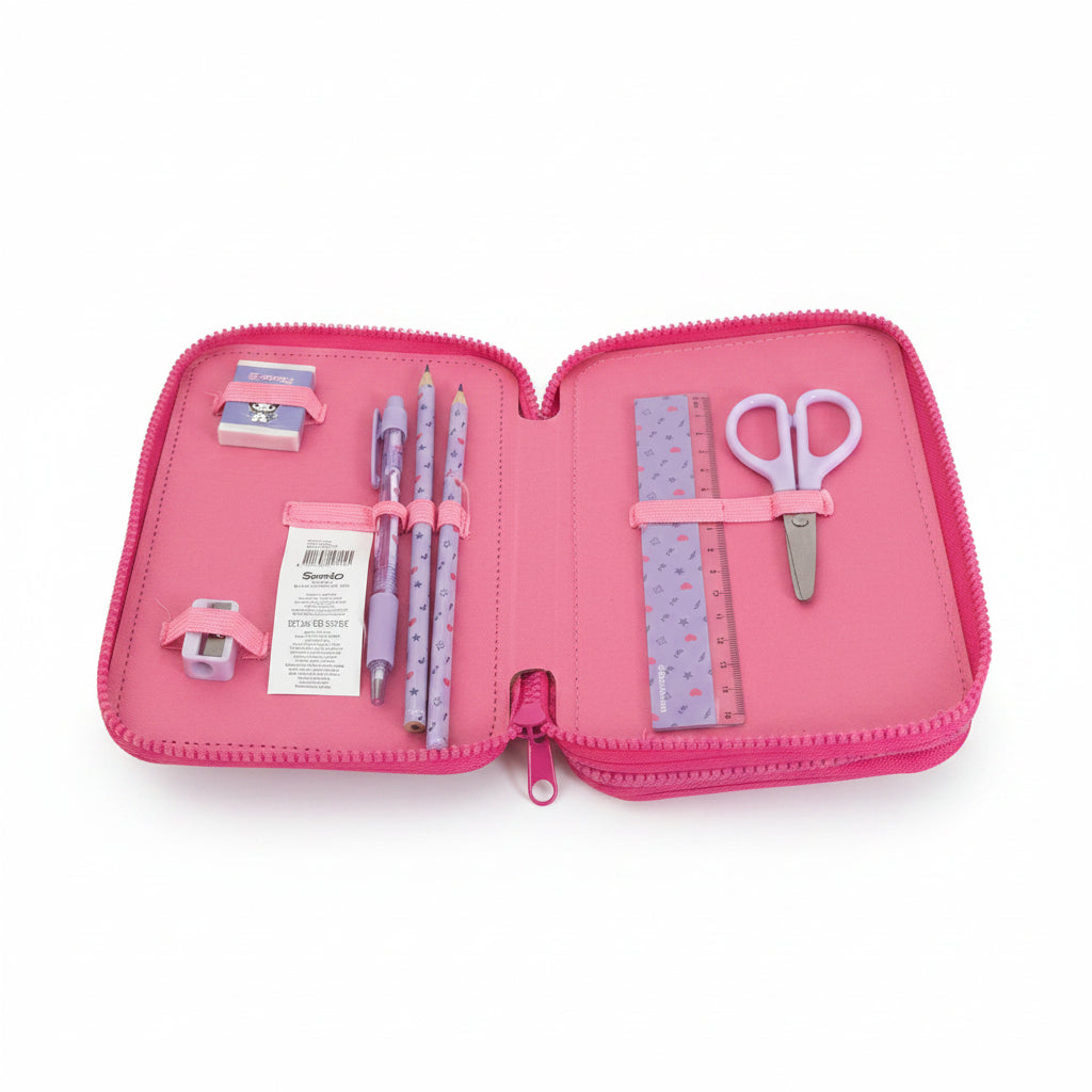 Sanrio Kuromi Gefülltes Federmappen-Set Etui (23-teilig)
