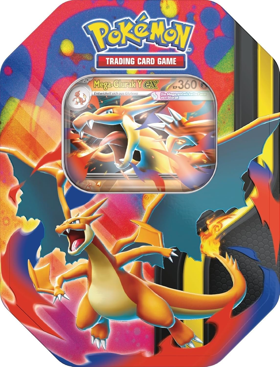 Pokémon TCG – Mega-Glurak Tin-Box (Deutsche Ausgabe) Mega-Glurak X , Mega-Glurak Y