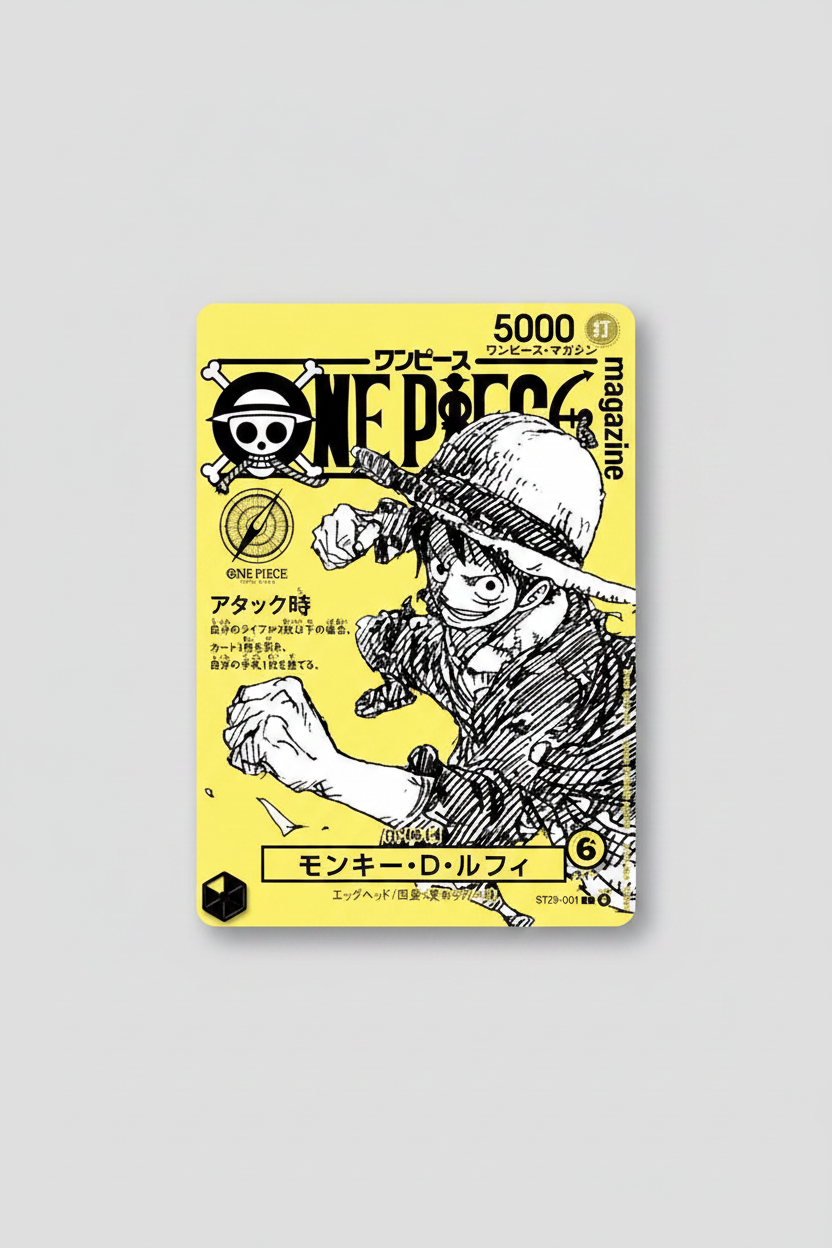One Piece TCG: Monkey D. Luffy Leader Promo (ST29-001 V.3) - Yellow [JP] – Vorbestellung