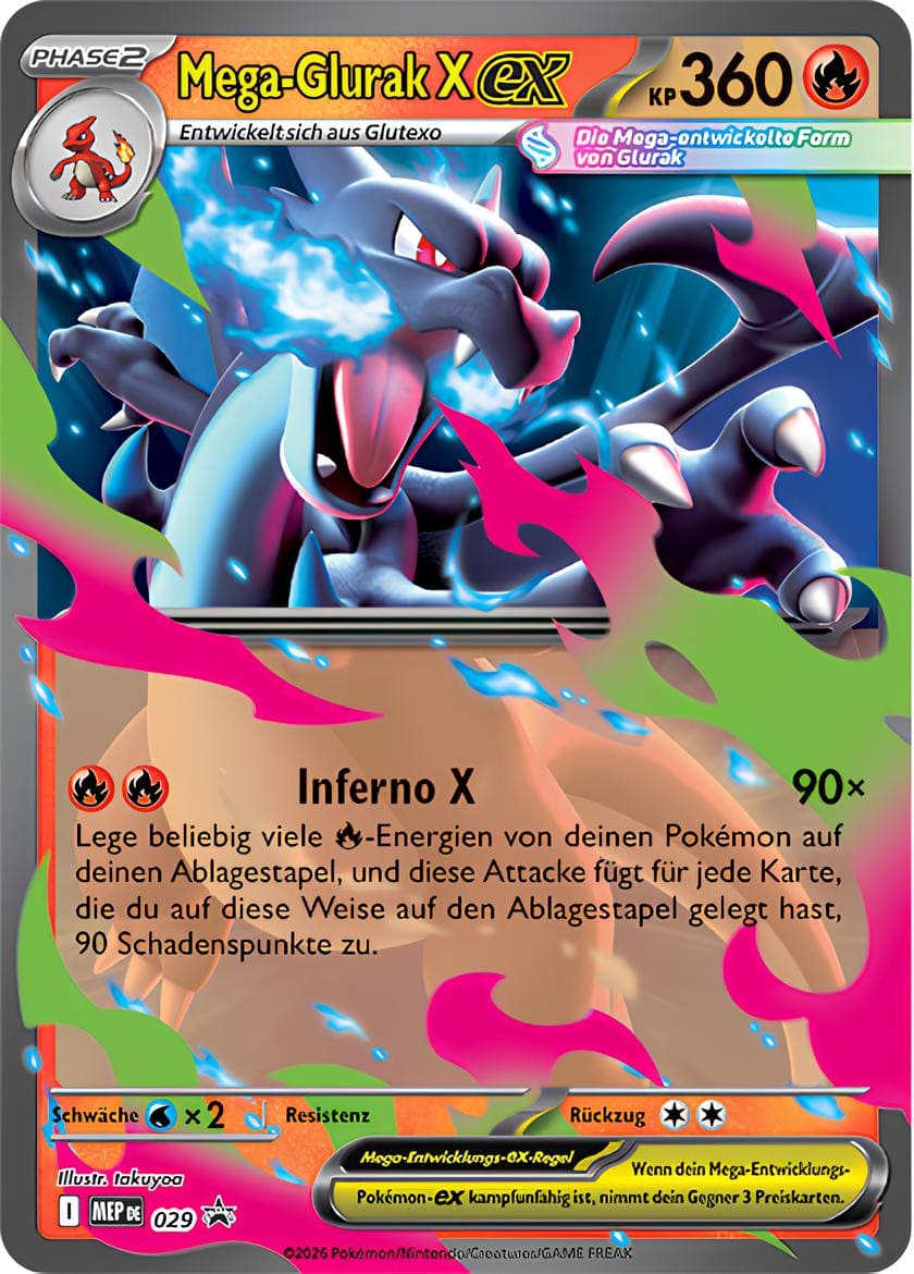 Pokémon TCG – Mega-Glurak Tin-Box (Deutsche Ausgabe) Mega-Glurak X , Mega-Glurak Y