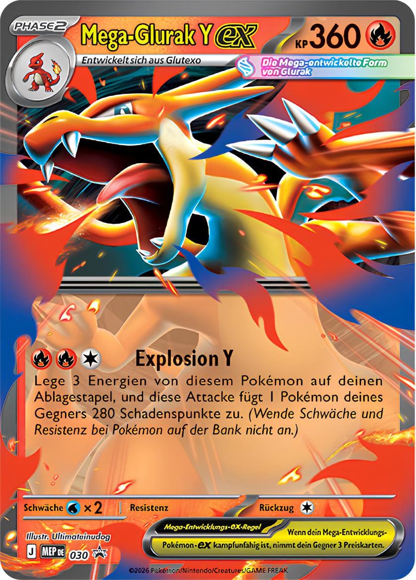 Pokémon TCG – Mega-Glurak Tin-Box (Deutsche Ausgabe) Mega-Glurak X , Mega-Glurak Y