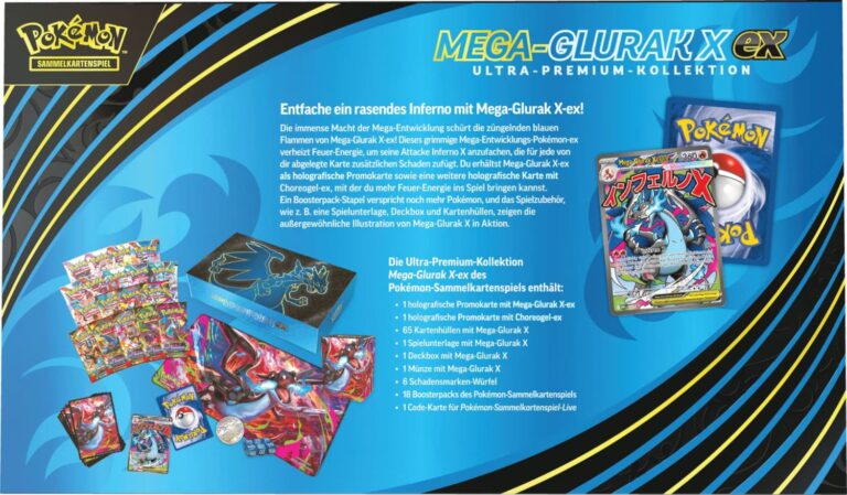 Pokémon TCG – Mega-Glurak X-ex Ultra-Premium-Kollektion (Deutsche Ausgabe)