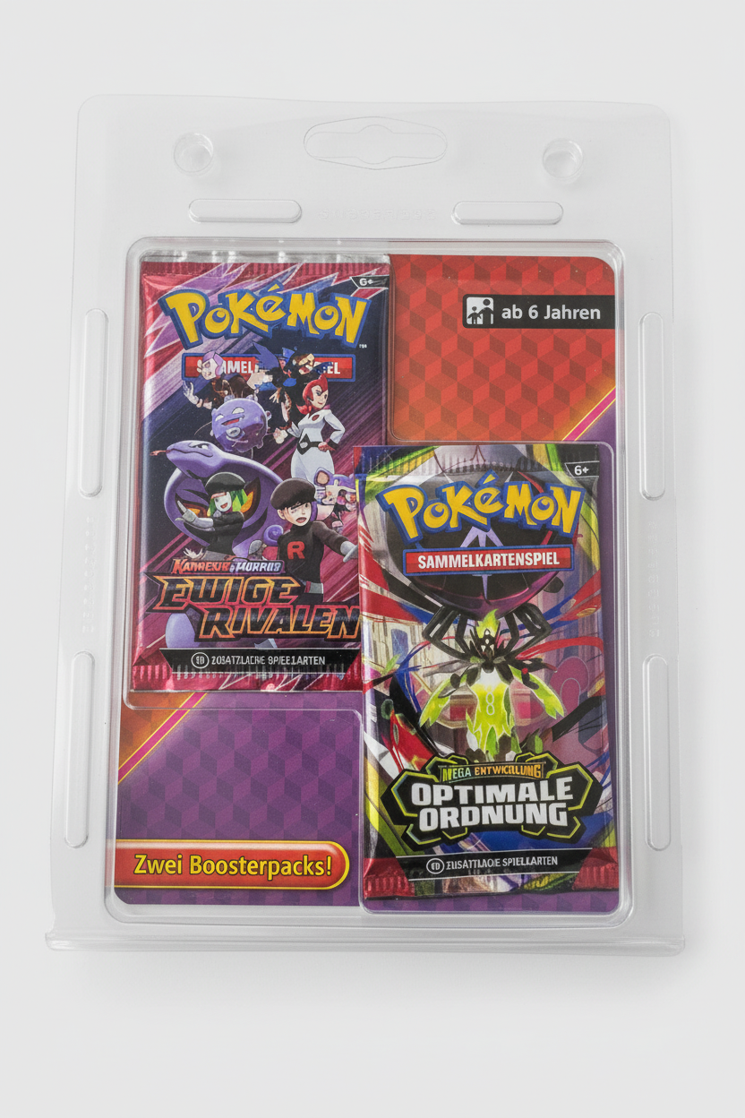 Pokémon TCG: 2er-Pack-Booster-Blister – Ewige Rivalen & Optimale Ordnung (Deutsche Ausgabe)