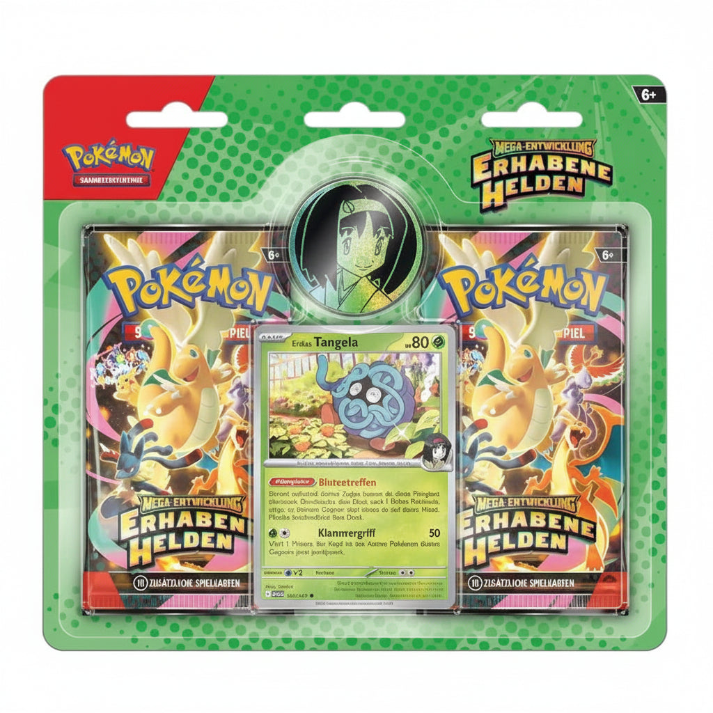 Pokémon TCG – Erhabene Helden: 2er-Pack-Booster-Blister (Deutsche Ausgabe) Erikas Tangela