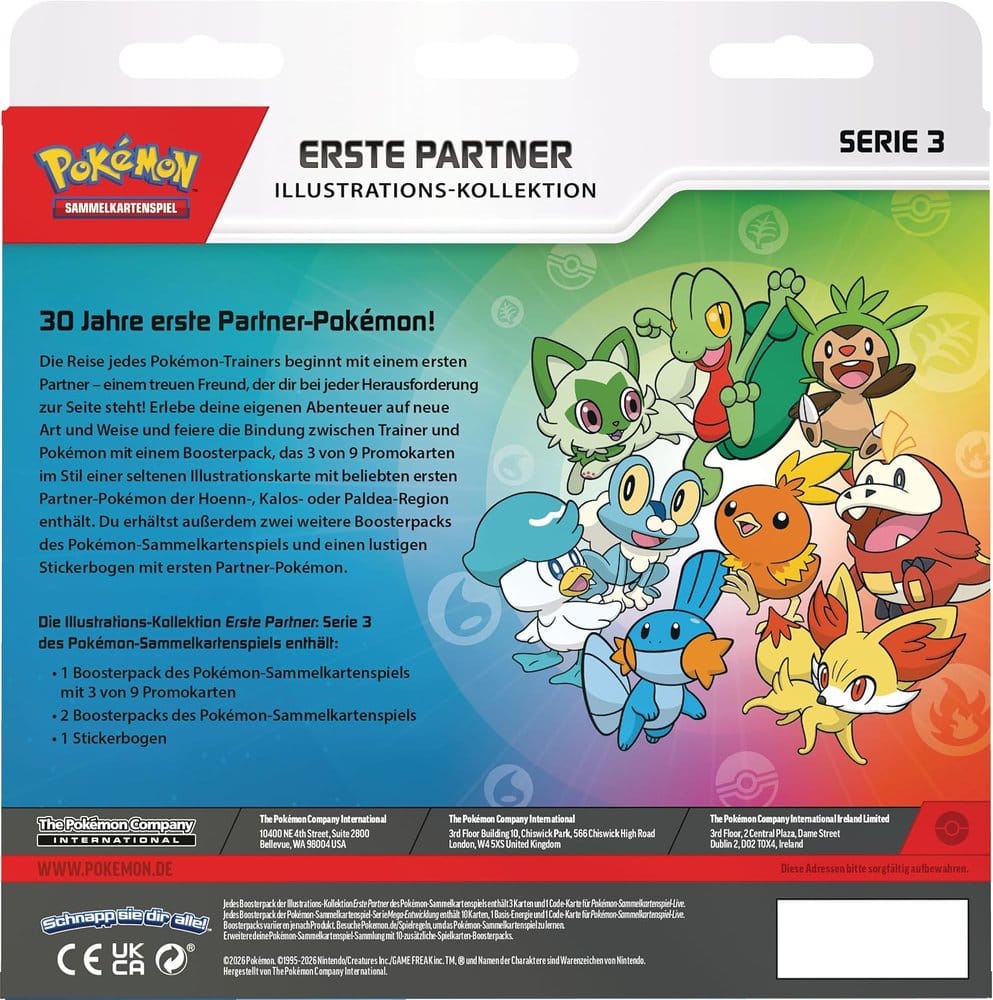 Pokémon TCG – Erste Partner Illustrations Kollektion - Serie 3 – (Deutsche Ausgabe)