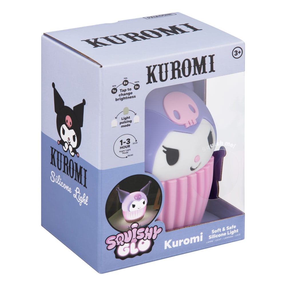 Sanrio Squishy Glo Silikon-Leuchte Hello Kitty Kuromi 15 cm LED Nachtlicht