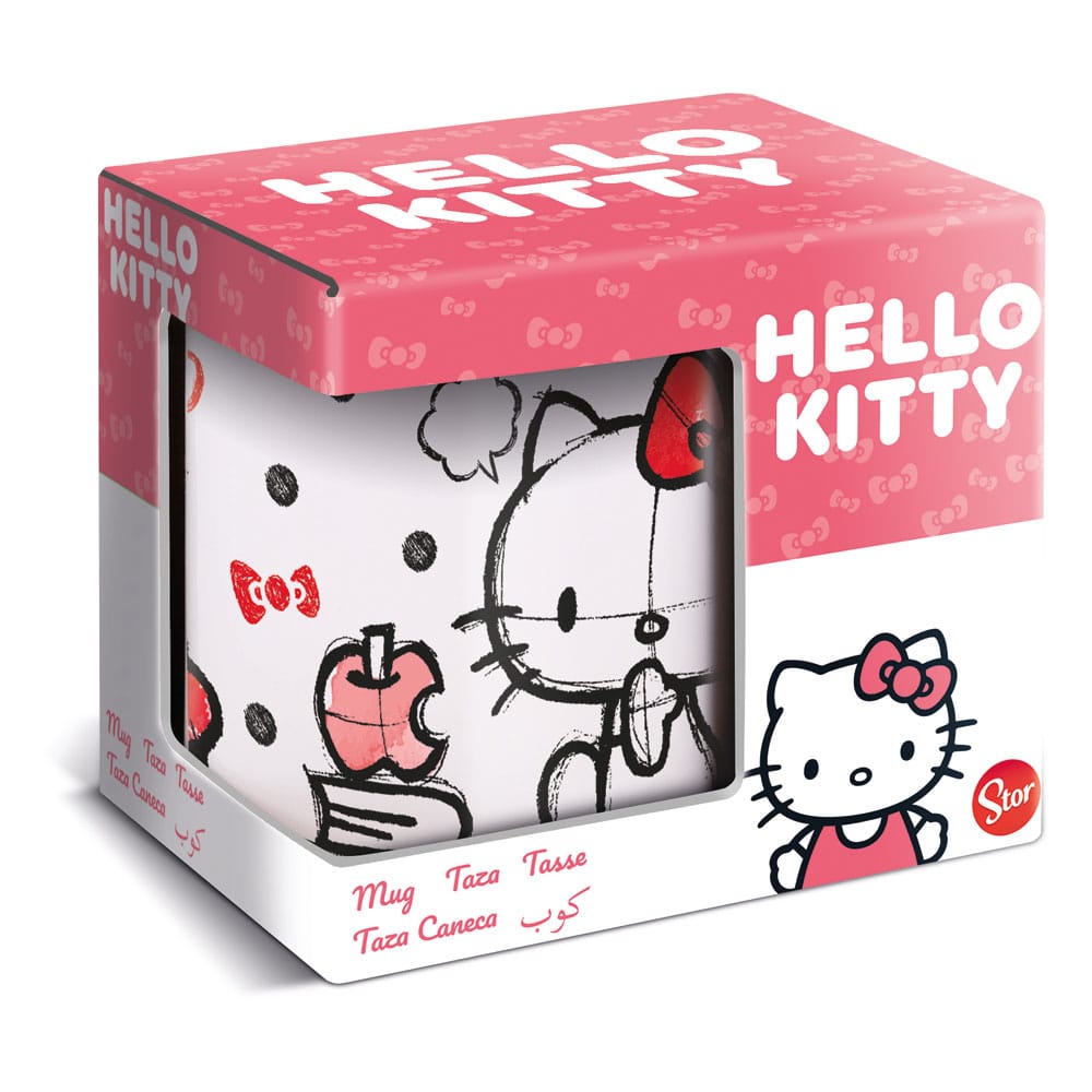 Sanrio Hello Kitty Tasse 325 ml – Süße Kaffeetasse & Teetasse mit Motiv, Keramik Kaffeetasse, offizielle Geschenkidee für Fans