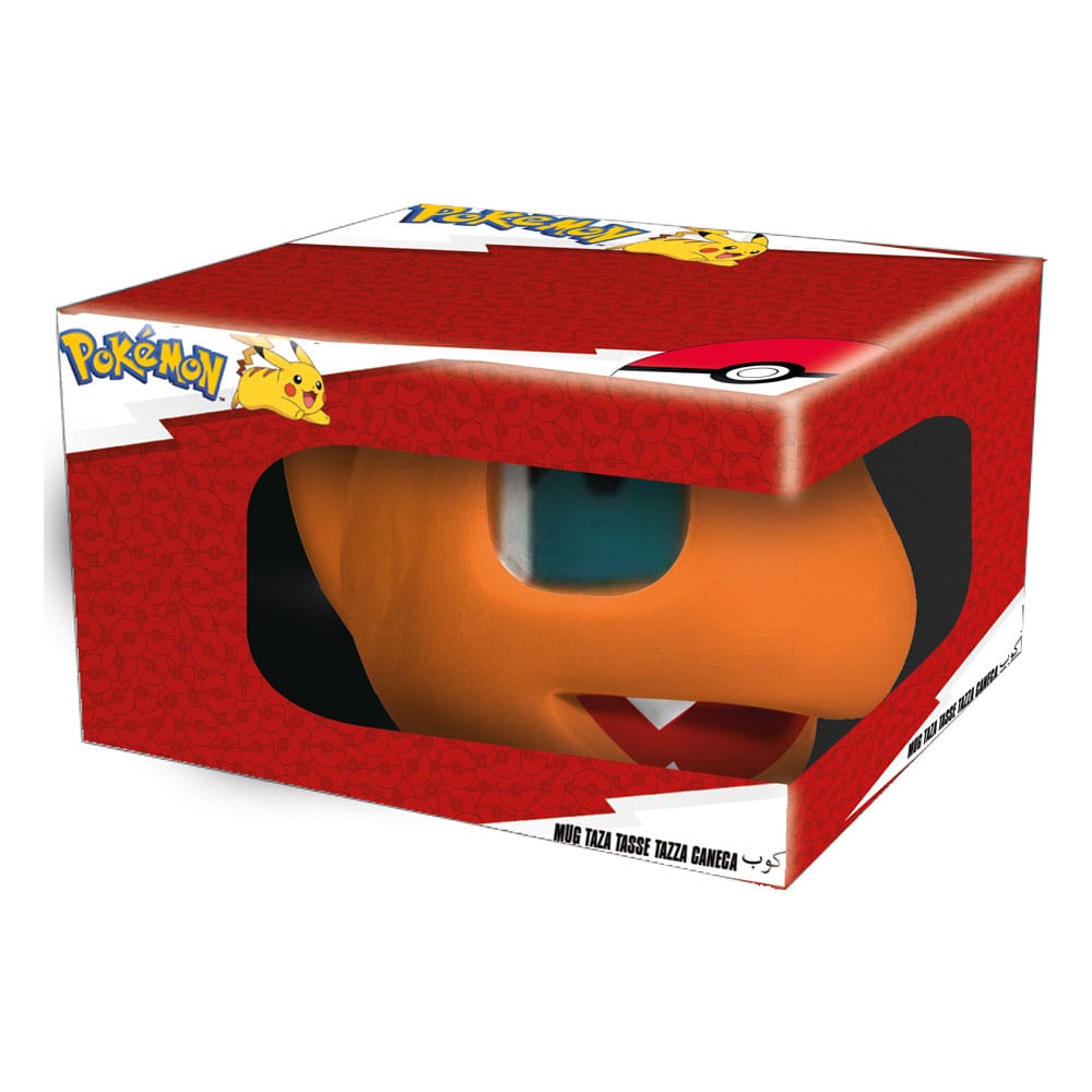 Pokémon 3D Tasse Glumanda 385 ml – Große Keramik Kaffeetasse, XL Teetasse & Geschenkidee
