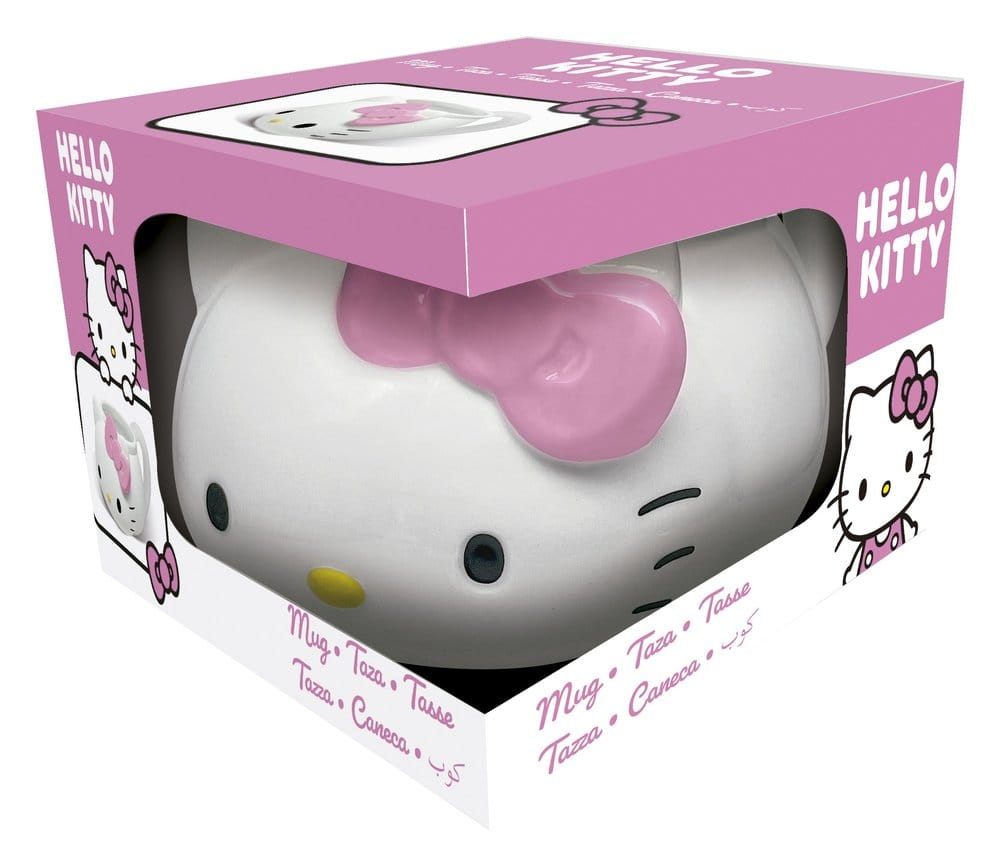 Sanrio 3D Tasse Hello Kitty 502 ml – Große Keramik Kaffeetasse mit Motiv, XL Teetasse & Geschenkidee